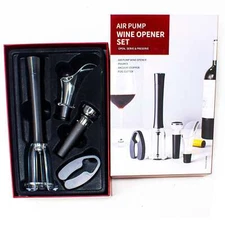Wine Opening Gift Set - Includes Wine Pourer, Air Pump Wine Opener, & More