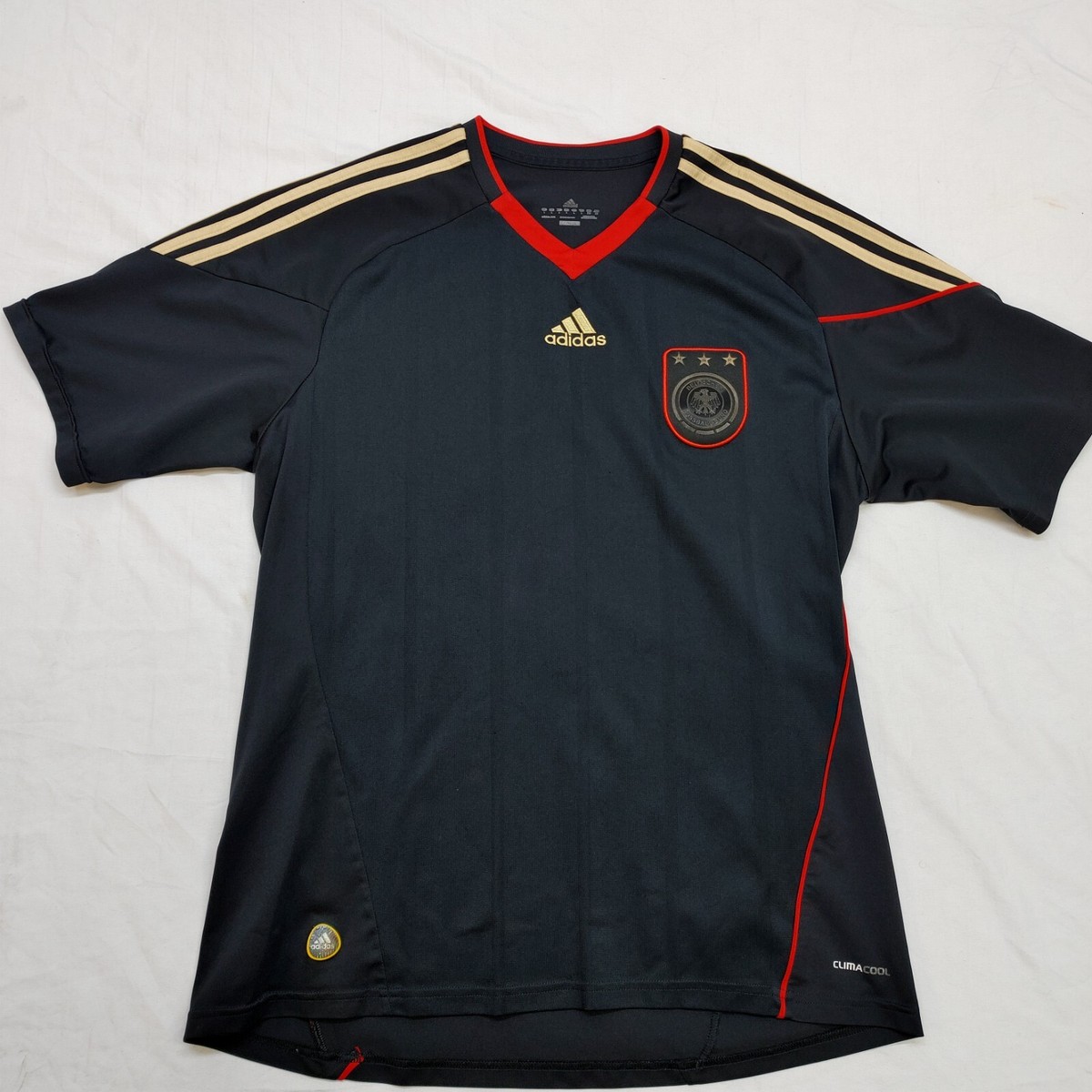 GERMANY 2010 2011 AWAY SOCCER JERSEY ADIDAS BLACK Fussball Bund