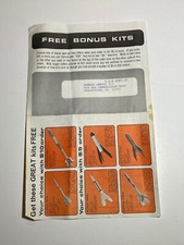 Estes Flying Model Rocket Free Bonus Kits Order Form Very Good Shape