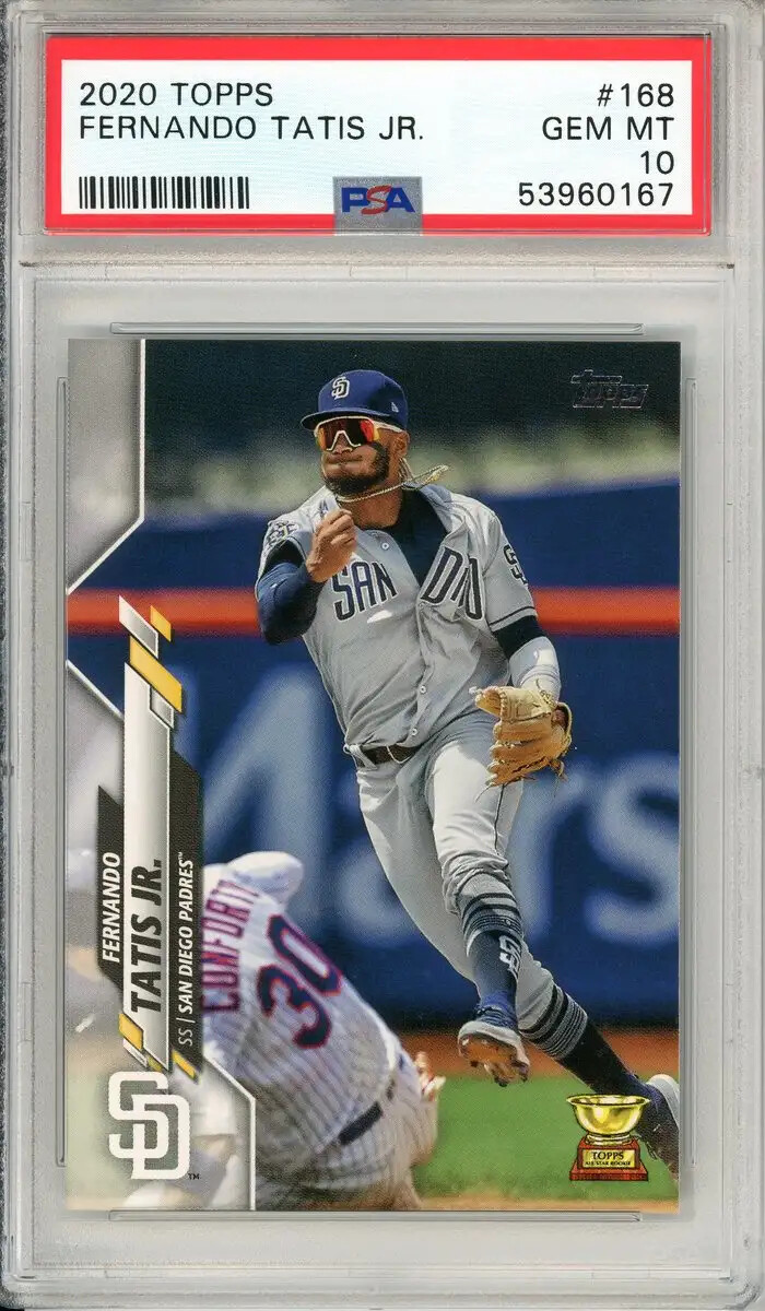 2020 Topps Fernando Tatis Jr. RC #168 PSA 10 GEM MINT Padres
