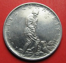 TURKEY 1978 2 1/2 Lira coin - Large coin 30 mm - 9 grams Stainless steel - AU BU