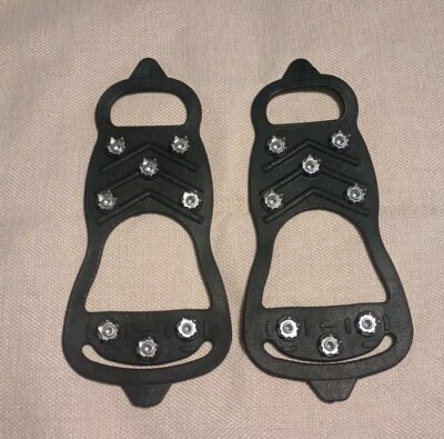 1 Pair Anti Slip Shoe Covers Mountain Climbing Crampons TPE Ice Gripper Spike