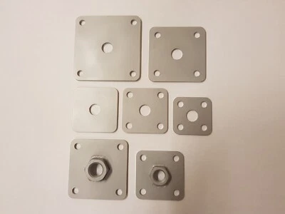 Ankerplatte Edelstahl gelochte Platte Ankerplatten V2A Platten 65x65-120x120 mm