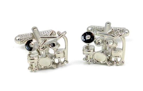 Drum Kit Cufflinks Onyx Art in Gift Box CK491 Drums Musician Music Band
