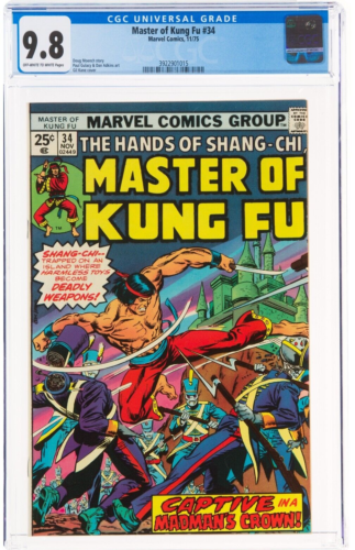 Master Of Kung Fu 34 Cgc 9.8 NM/MT Shang-Chi Marvel 1975 Ow Sich Weiß Seiten - Bild 1 von 4