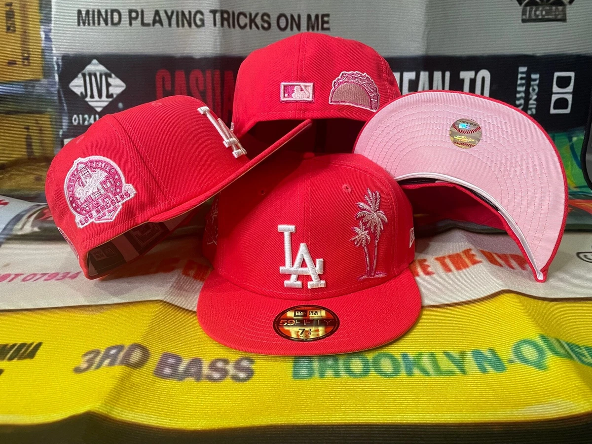 Hat Club LA Dodgers 50th Anniversary Custom 59Fifty HOT PINK Taco JUST-IN