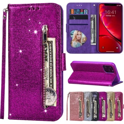 Glitzer Klapp Tasche HandyHülle für Samsung A06 A16 A26 A36 A56 S24 FE S25 Ultra
