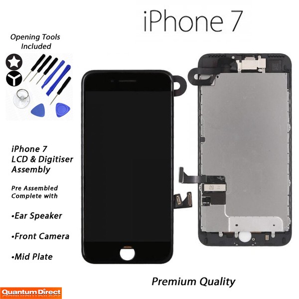 Iphone 7 Retina Lcd Touchscreen Digitizer Komplett-Einheit Mit Teilen - Black-image
