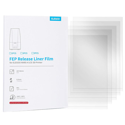 5PCS FEP Release Film for Mars 4 LCD 3D Printer with 95% Light Transmittance, 20