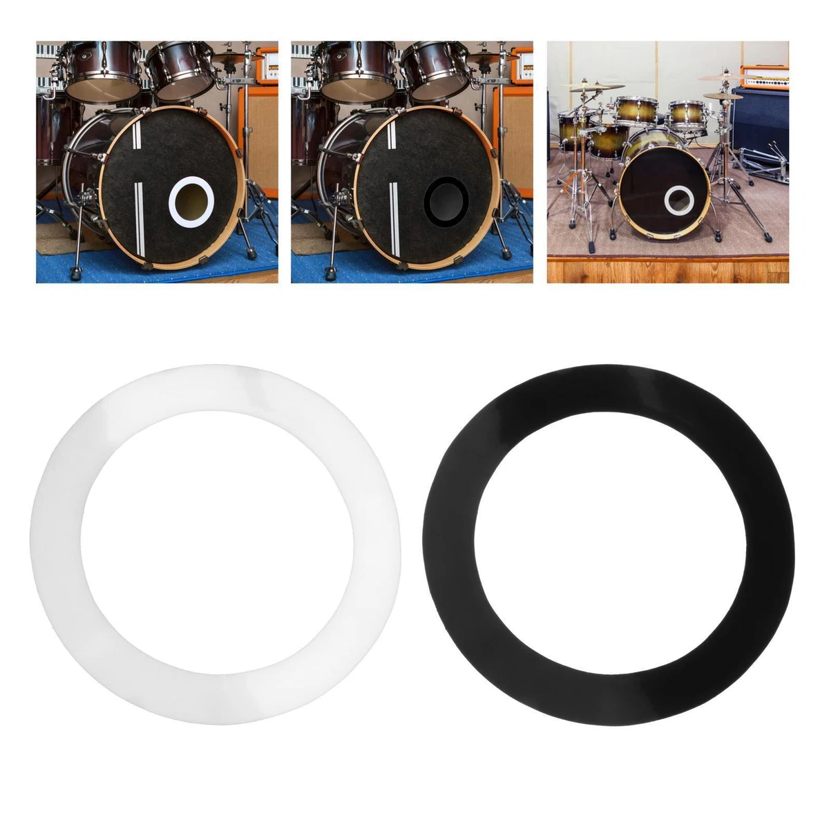 Drum Kit Bass Drum Hole Rings Drum drill Tool Accessories eBay