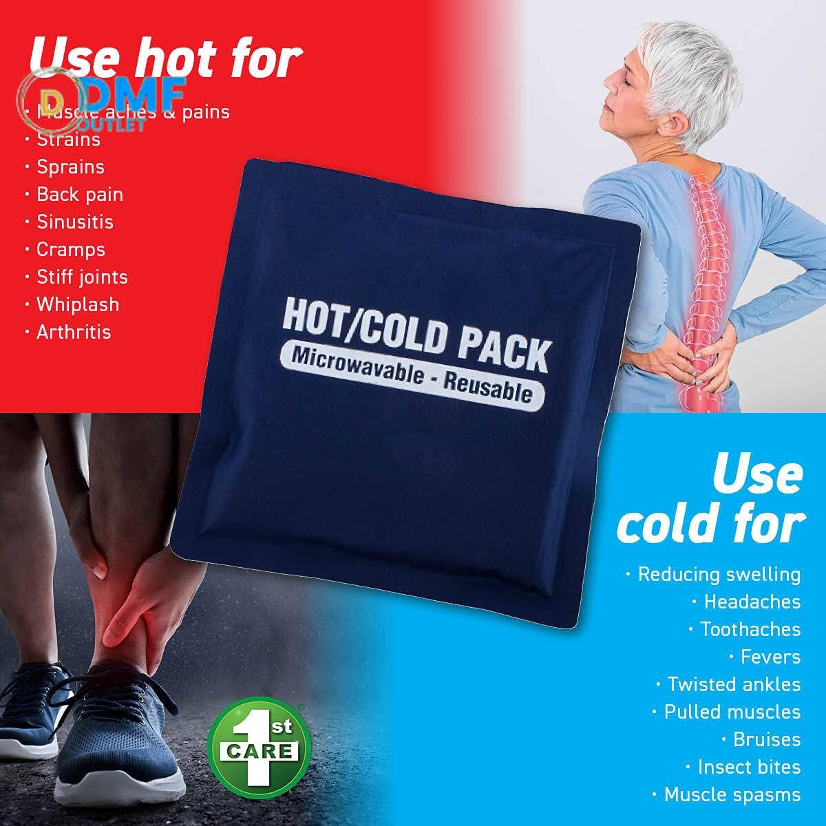 4PK Hot & Cold Pack Reusable Microwaveable Heat Ice Gel First Aid Pain Relief eBay