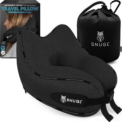 SNUGL Reisekissen - Memory Foam Nackenkissen - Flugkissen | 2 Größen