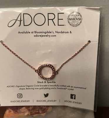Adore Rose Gold Signature Bracelet w/ Crystal by Swarovski  display picture 1