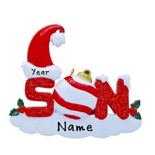 PERSONALIZED Son Christmas Tree Ornament 2023 Keepsake Holiday Gift