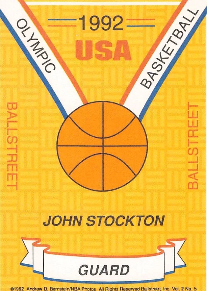 1992 Ballstreet Magazine Odd-Ball '92 Olympics John Stockton Team USA NM/MT - Image 2 of 2