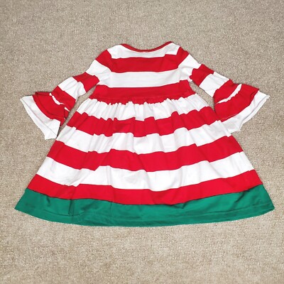 Christmas 2T Dr Seuss Grinch WhoVille Red White Green Striped Bell Dress  Child | eBay