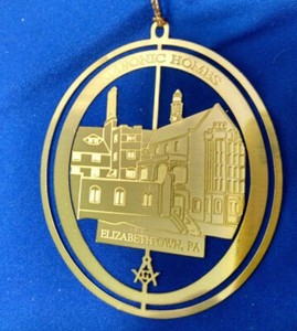 Masonic Christmas Ornament MASONIC HOMES ELIZABETHTOWN, PA 3"