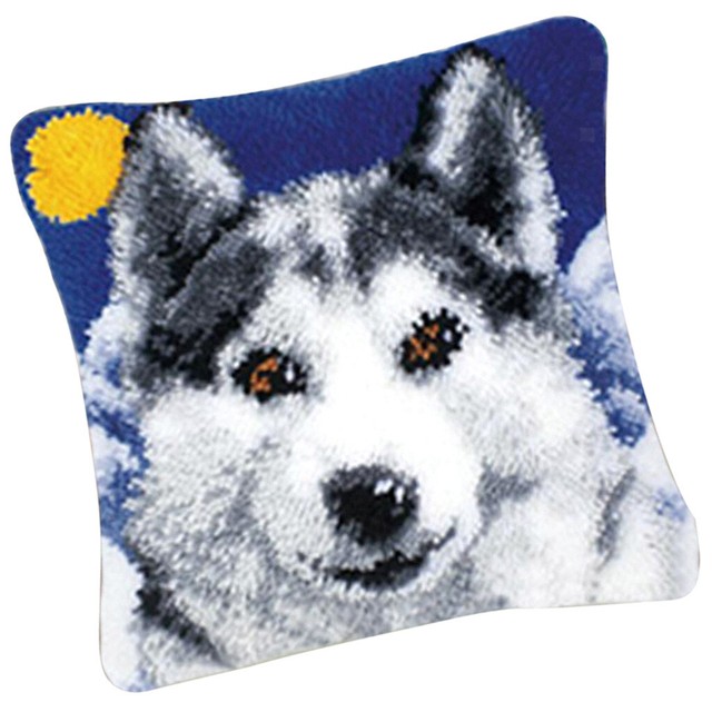 Wolf Latch Hook Rug Kits for Beginners Kids Cushion Cover Pillowcase