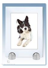 Bilderrahmen Standrahmen Schreibtisch Glasrahmen Edelstahl Bildhalter rahmenlos