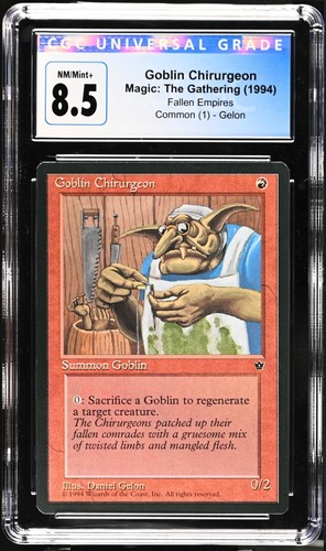 1994 Magic: The Gathering Fallen Empires Goblin Chirurgeon CGC 8.5 MINT