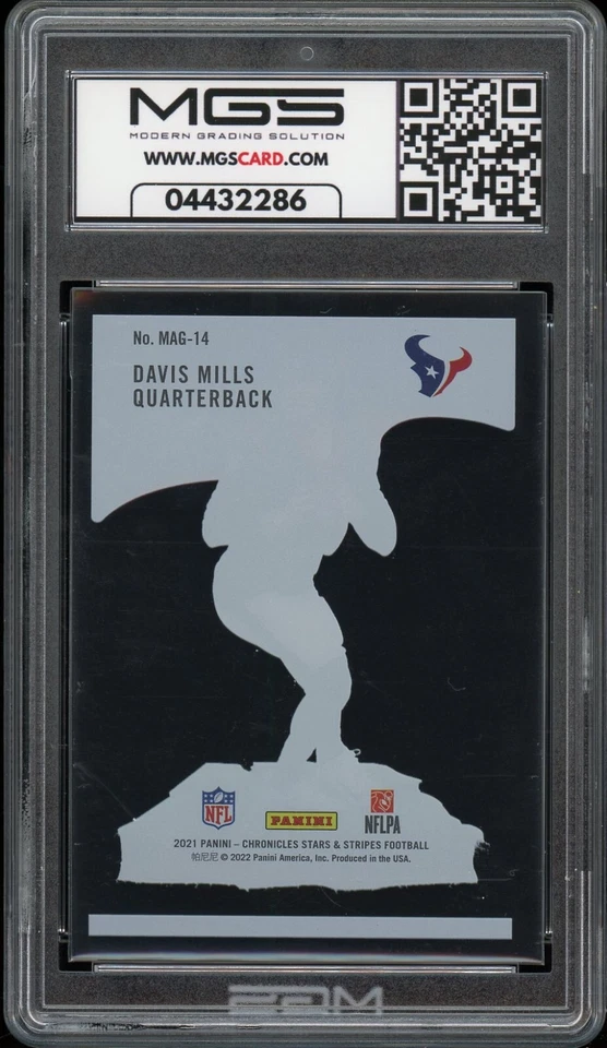 2021 Panini MAGNITUDE #MAG-14 Davis Mills MGS GRADED 10 GEM Mint 🔥 ROOKIE RC - Image 2 of 2