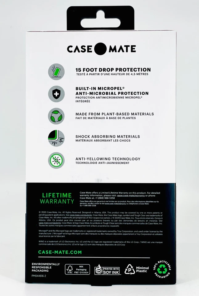 Case-Mate Multi Drop Protection Hard Case Cover For LG Wing - Gold Stardust - Image 4 of 4