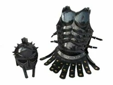 MEDIEVAL ROMAN ARMOR SPARTAN COSTUME MUSCLE JACKET MAXIMUS GLADIATOR HELMET