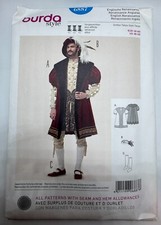 Burda 6887 Pattern Mens English Renaissance Costume Size 36 38 40 42 44 46 48 50