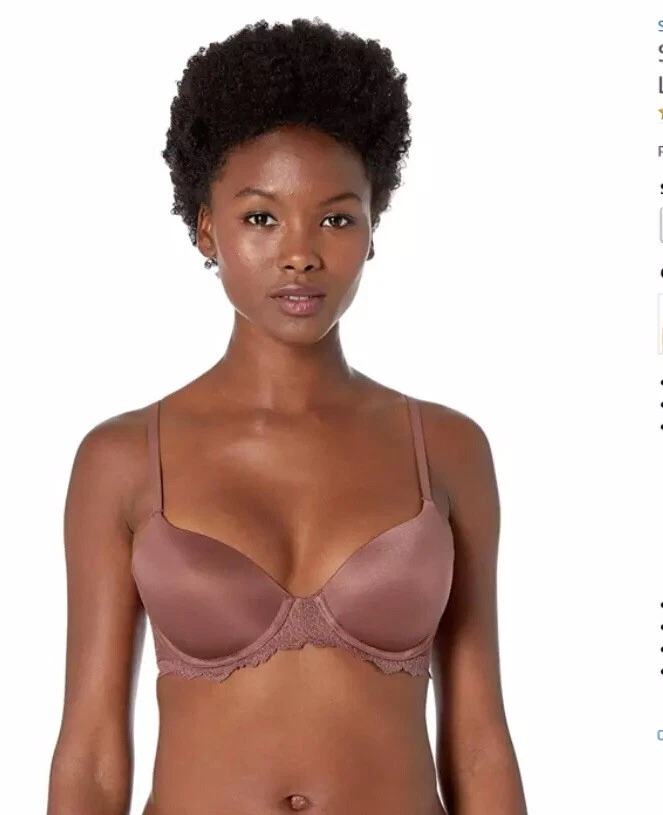 Spanx Undie-tectable Lightly Lined Demi Underwire Bra 32C Cocoa Rose 30029R  NEW