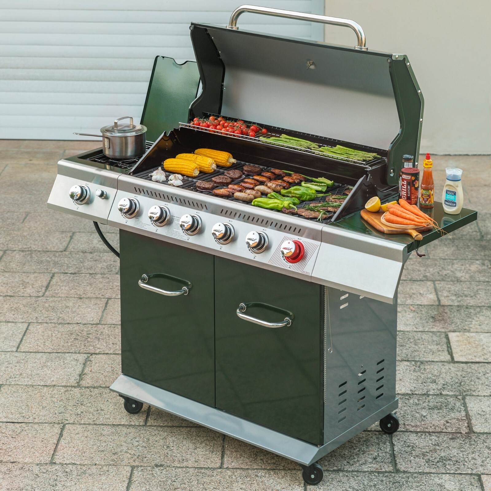 Royal Gourmet 6-Burner BBQ Liquid Propane Gas Grill with Sear Burner/Side Burner