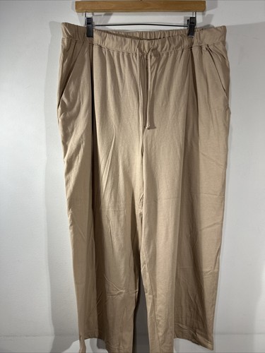PARACHUTE Plus Size 2X Pajama Pants Lounge Wear Tan NWT ORANIC COTTON USA - Picture 7 of 7
