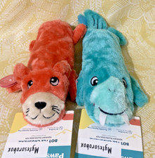 ZippyPaws 2-Pack BOTTLE CRUSHERZ OTTER  WALRUS Squeaky Dog Toy -FREE SHIPPING-