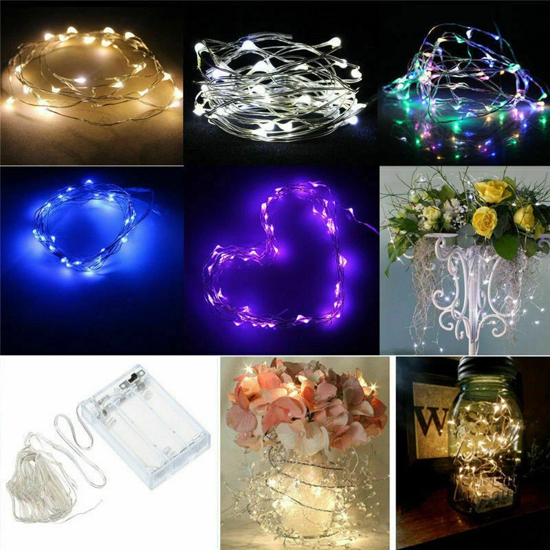 String Fairy Lights Copper Wire Battery Powered Waterproof 2M-10M 20 50 100 LED - Image 2 of 4