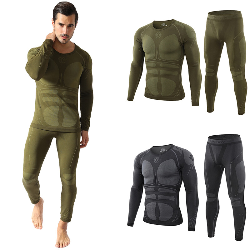 Juegos de ropa interior térmica ultra suave deportes de invierno base de esquí capa superior inferior conjunto