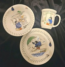 Vintage Paddington Bowl, Plate, and Mug, Bone China, Coalport Limited Edition