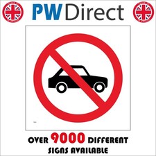 SIGN No Cars Road Safety Traffic Parking Keep Clear Vehicles Pedestrians TR654A