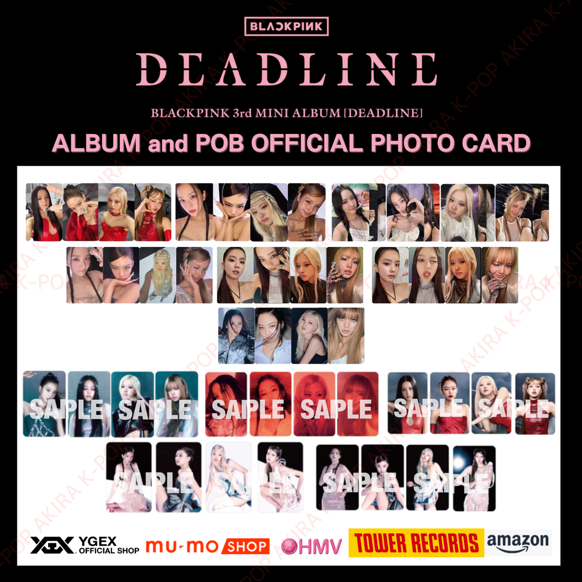 PSL BLACKPINK 3rd MINI ALBUM [DEADLINE] INCLUDE / JAPAN POB PHOTO