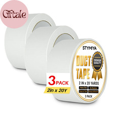 White Duct Tape Heavy Duty: 3 Rolls 2''X20Yd Wide Waterproof Outdoor Duck Furnit