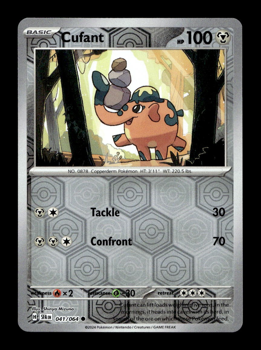 Cufant 041/064 Common Shrouded Fable Pokemon Reverse Holo Near Mint