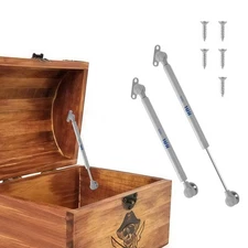 2 Pack Soft Close Toy Box Hinges for Heavy Curved, Round, Arched and Flat Lid...