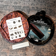 Nylon Life-Size Instant Brown Wood-Look Coffin w/Lid Carry Bag  Instructions