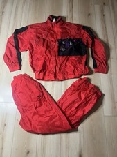 Vintage Puma Red Black Nylon Tracksuit Windbreaker Jacket L Pants XL 90s