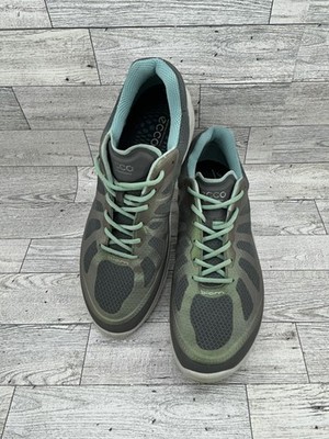 ECCO Biom Shoes Womens Size 37 Gray Green Mesh Performance Athletic Walking