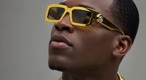 MEN SUNGLASSES HIP HOP SQUARE DESIGNER SHADES RETRO GOLD FRAME RAPPER ...
