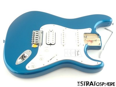 Fender Standard Stratocaster Strat HSS LOADED BODY Poplar, Aqua Marine Metallic