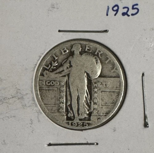 1925 Walking Liberty Quarter Silver 90% Coin AG
