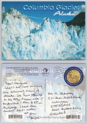 c39662 Columbia Glacier Alaska USA Postkarte 2016 Briefmarke