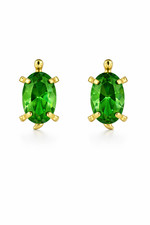 14k Yellow Gold Turtle Birthstone Stud Earring