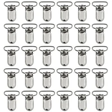 25pcs 1" Pacifier Suspender Clips, Marrywindix Pacifier Clips for Making 