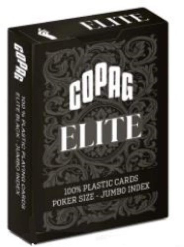 Copag 1546 Elite 100% Plástico Cartas Jumbo Índice Póker Tamaño Negro NUEVO - Imagen 4 de 10